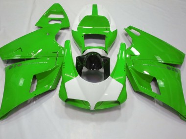 1993-2005 Verde Brillante & Blanco Ducati 996 748 916 998 Carenado