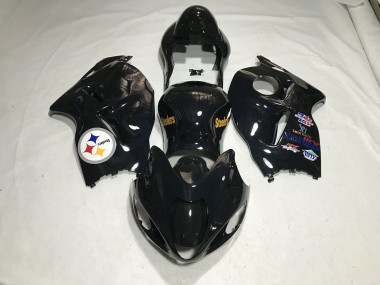 1997-2007 Logotipo Del Equipo En Negro Brillante GSXR 1300 Carenado