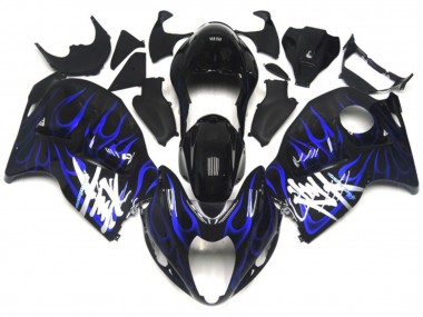 1997-2007 Negro Con Azul Profundo Llama GSXR 1300 Carenado