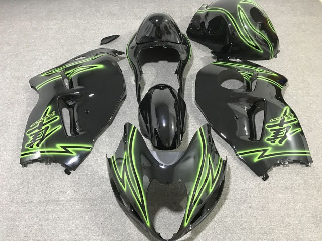 1997-2007 Rayo Negro & Verde GSXR 1300 Carenado