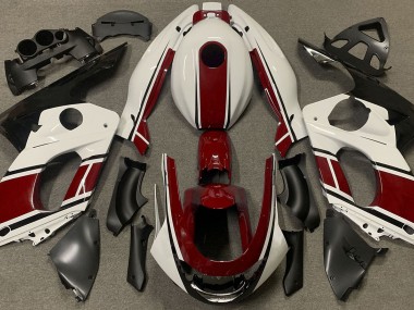 1998-2007 Blanco Brillante & Rojo Oscuro YZF600 Carenado