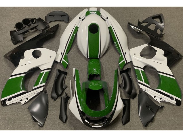 1998-2007 Blanco Brillante & Verde Oscuro YZF600 Carenado
