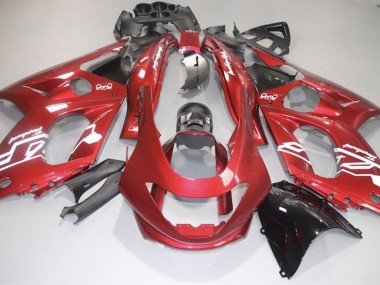 1998-2007 Calcomanías Rojas & Blancas Brillantes YZF600 Carenado