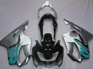 1999-2000 Plata Brillante & Verde Azulado CBR600 F4 Carenado