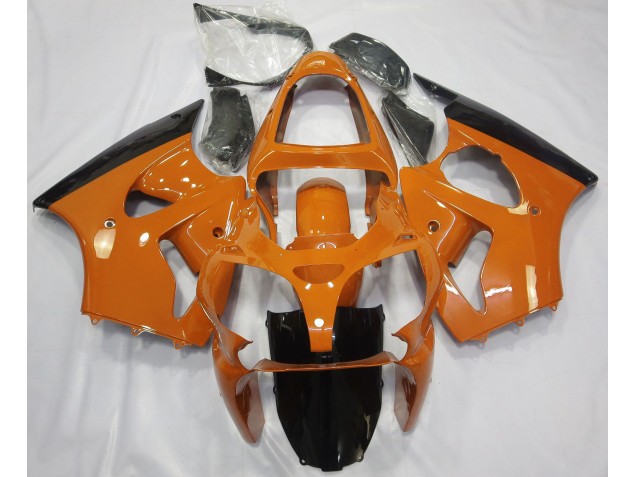 2000-2002 Naranja Brillante & Negro ZX6R Carenado