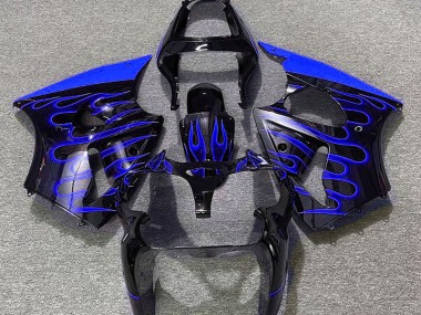 2000-2002 Negro Brillante & Azul Llama ZX6R Carenado