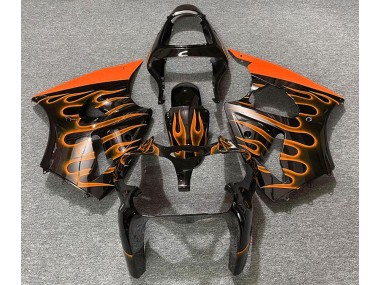 2000-2002 Negro Brillante & Naranja Llama ZX6R Carenado