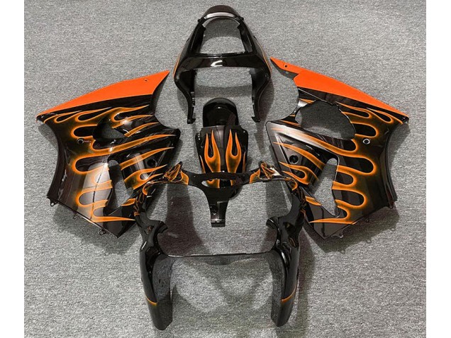 2000-2002 Negro Brillante & Naranja Llama ZX6R Carenado