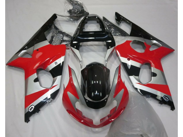 2000-2002 Rojo Plata Estilo OEM GSXR 1000 Carenado