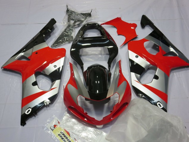 2000-2002 Rojo Plata & Negro GSXR 1000 Carenado