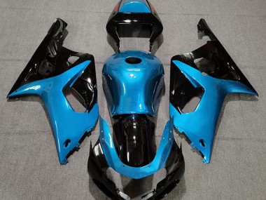 2001-2003 Azul Claro Brillante & Negro GSXR 600-750 Carenado