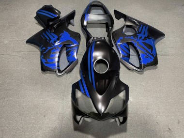 2001-2003 Cráneo Negro Mate & Azul CBR600 F4i Carenado