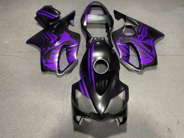 2001-2003 Cráneo Negro Mate & Morado CBR600 F4i Carenado