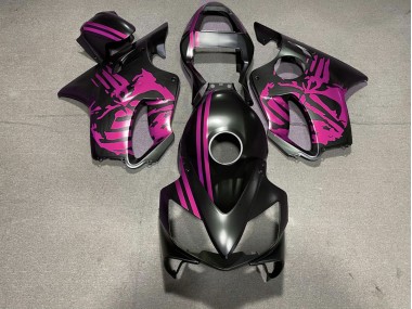 2001-2003 Cráneo Negro Mate & Rosa CBR600 F4i Carenado