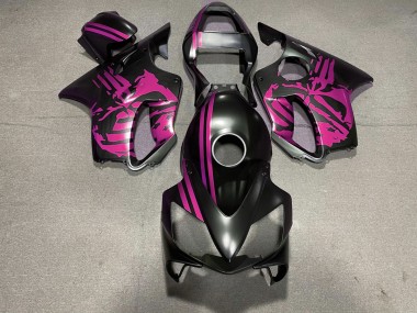 2001-2003 Cráneo Negro Mate & Rosa CBR600 F4i Carenado