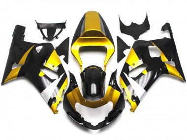 2001-2003 Estilo Dorado & Negro Brillante GSXR 600-750 Carenado