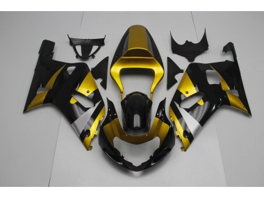 2001-2003 Negro Brillante & Dorado GSXR 600-750 Carenado