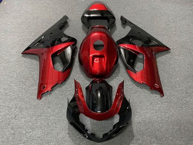 2001-2003 Rojo Brillante & Negro GSXR 600-750 Carenado