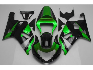 2001-2003 Verde Brillante & Negro GSXR 600-750 Carenado