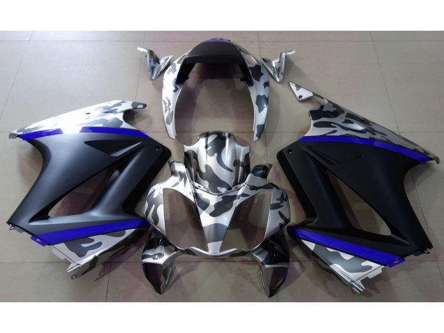 2002-2012 Gris Camuflaje & Azul VFR800 Carenado