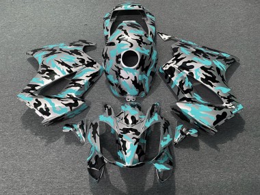 2002-2012 Verde Azulado Camuflaje VFR800 Carenado