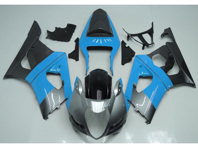 2003-2004 Azul Claro Plateado & Negro GSXR 1000 Carenado