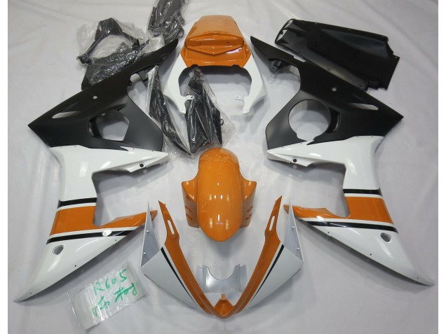 2003-2004 Blanco Brillante & Naranja R6 Carenado