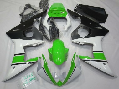 2003-2004 Blanco Brillante & Verde R6 Carenado