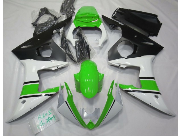 2003-2004 Blanco Brillante & Verde R6 Carenado
