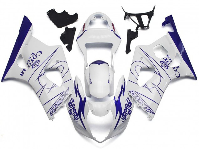 2003-2004 Blanco Corona Estilo Personalizado GSXR 1000 Carenado