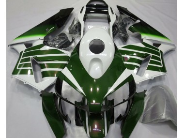 2003-2004 Desvanecimiento Blanco Brillante & Verde CBR600RR Carenado