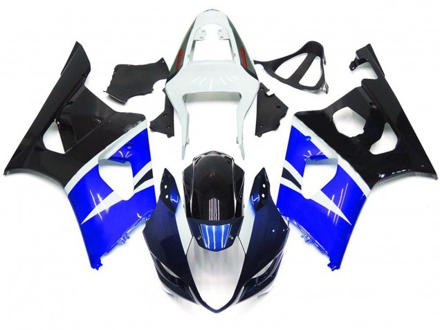 2003-2004 Estilo Personalizado Azul & Negro Brillante GSXR 1000 Carenado
