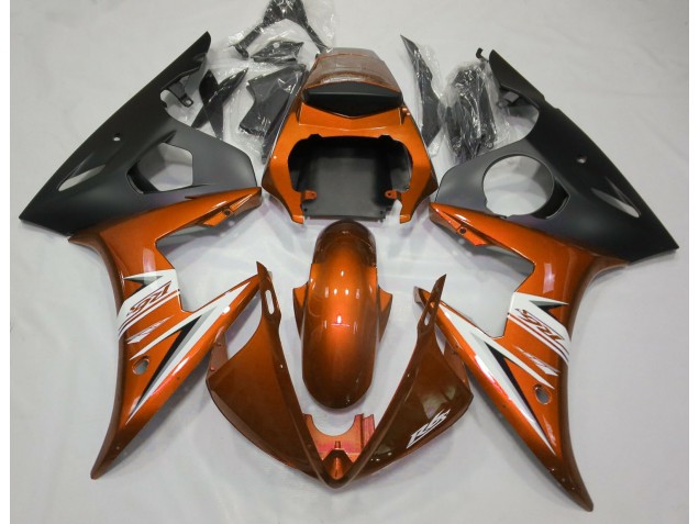 2003-2004 Naranja Brillante & Blanco R6 Carenado