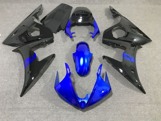 2003-2004 Negro & Azul Brillante R6 Carenado