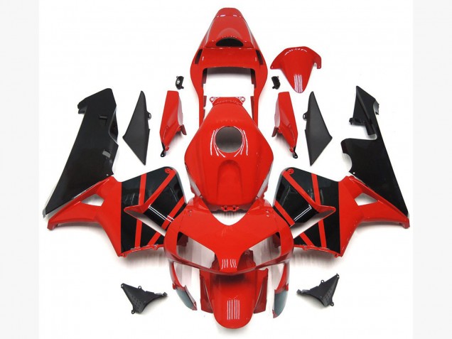 2003-2004 OEM Estilo Rojo Negro CBR600RR Carenado