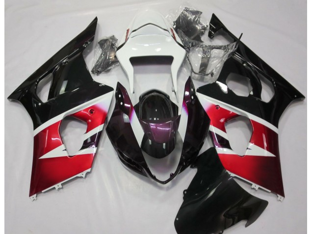 2003-2004 Rojo Brillante & Blanco GSXR 1000 Carenado