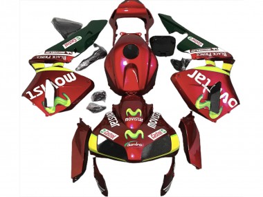 2003-2004 Rojo Intenso Movistar CBR600RR Carenado