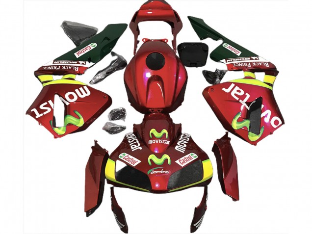 2003-2004 Rojo Intenso Movistar CBR600RR Carenado