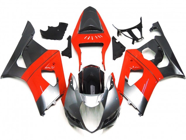 2003-2004 Rojo Liso & Plateado GSXR 1000 Carenado