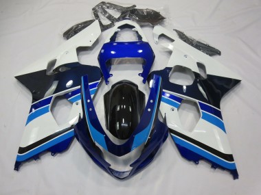 2004-2005 Azul Claro Blanco & Negro GSXR 600-750 Carenado