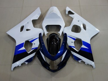 2004-2005 Blanco Brillante & Azul Intenso GSXR 600-750 Carenado