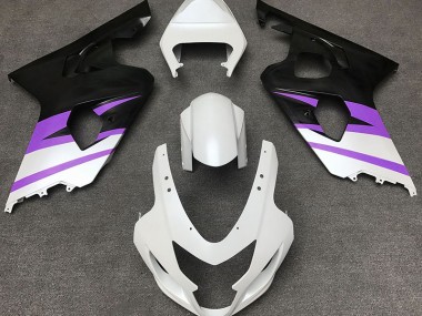 2004-2005 Blanco Mate & Morado GSXR 600-750 Carenado