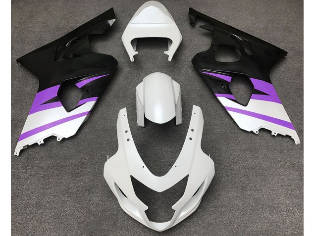 2004-2005 Blanco Mate & Morado GSXR 600-750 Carenado