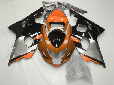 2004-2005 Naranja Plata & Negro GSXR 600-750 Carenado