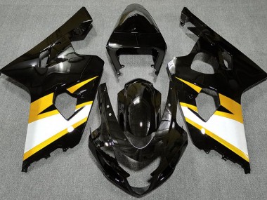 2004-2005 Negro Brillante & Amarillo GSXR 600-750 Carenado