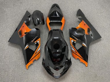 2004-2005 Negro Brillante & Naranja GSXR 600-750 Carenado