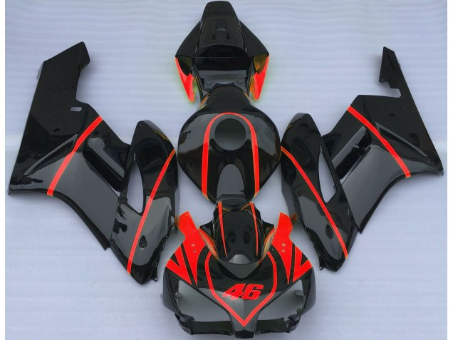 2004-2005 Negro Brillante & Rojo CBR1000RR Carenado