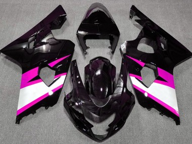 2004-2005 Negro Brillante & Rosa GSXR 600-750 Carenado