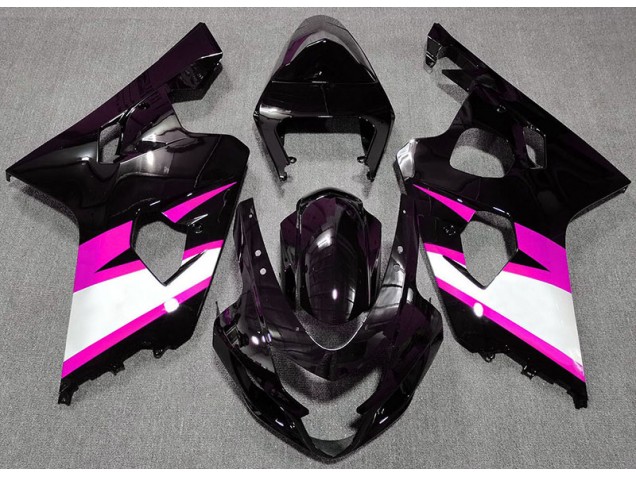 2004-2005 Negro Brillante & Rosa GSXR 600-750 Carenado