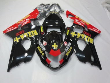 2004-2005 Negro Rizla GSXR 600-750 Carenado